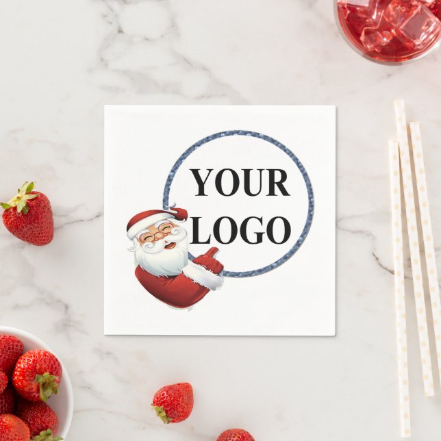 Serviette En Papier Ajouter votre logo Noël (En situation)