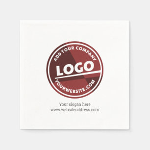 Serviette En Papier Ajouter votre marque de logo d'entreprise site Web