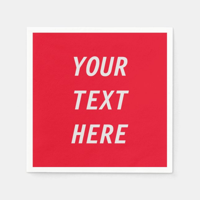 Serviette En Papier Ajouter votre propre texte (Devant)