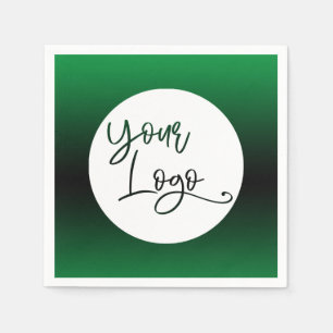 Serviette En Papier Ajoutez votre logo personnalisé Bright Green and B