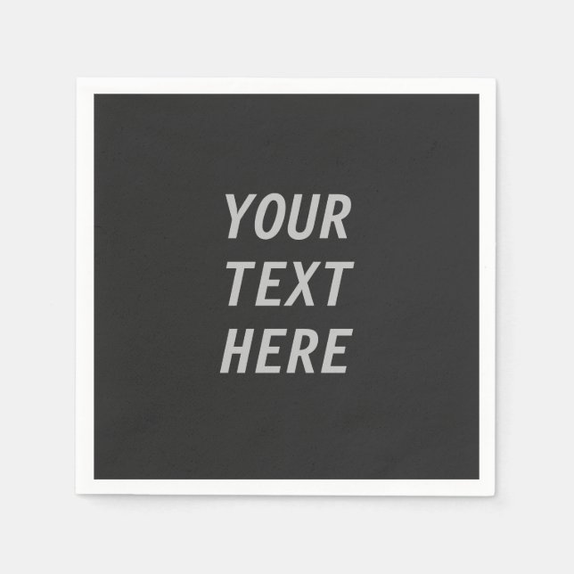Serviette En Papier Ajoutez votre propre texte  (Devant)