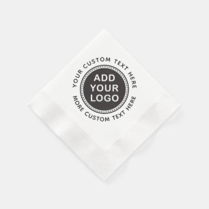 Serviette En Papier Ajoutez votre propres logo et texte faits sur