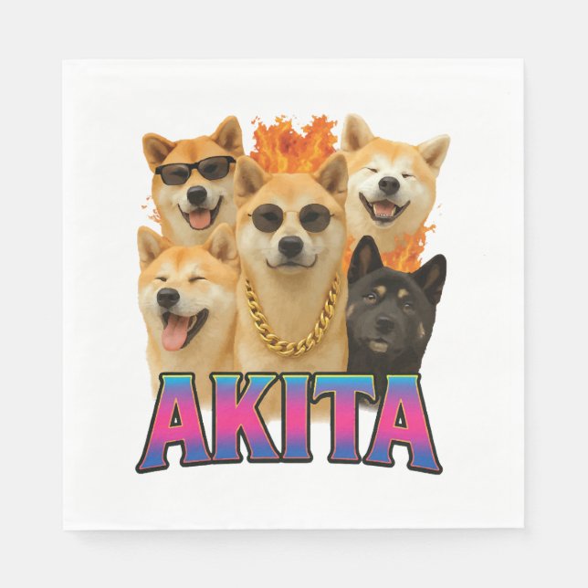 Serviette En Papier Akita  (Devant)