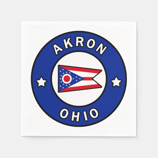 Serviette En Papier Akron Ohio (Devant)