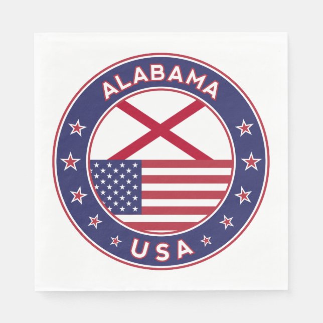Serviette En Papier Alabama (Devant)