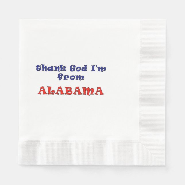 Serviette En Papier Alabama (Devant)