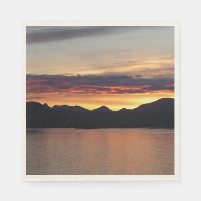 Serviette En Papier Alaskan Sunset I Belle photographie Alaska (Devant)