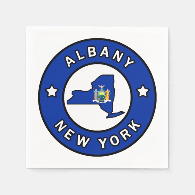 Serviette En Papier Albany New York (Devant)