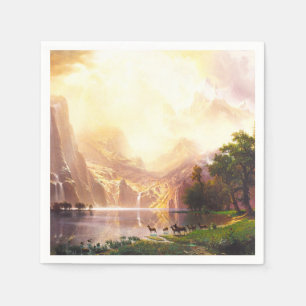 Serviette En Papier Albert Bierstadt parmi la sierra Nevada