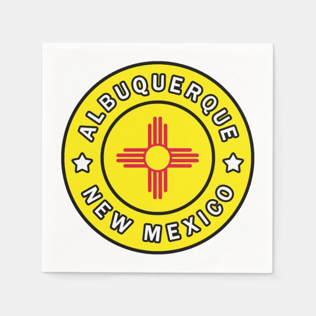 Serviette En Papier Albuquerque Nouveau-Mexique (Devant)