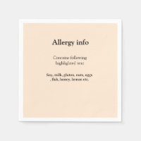 Alerte d'allergie alimentaire ajouter le nom des a