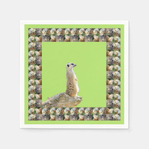 Serviette En Papier Alerte Meerkat encadrée par Meerkats,