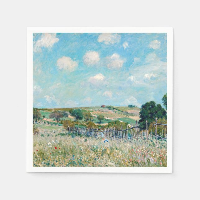 Serviette En Papier Alfred Sisley - La Prairie (Devant)