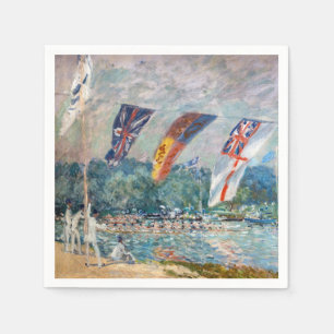Serviette En Papier Alfred Sisley - Regatta à Molesey