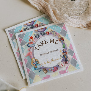 Serviette En Papier Alice au baby shower des merveilles