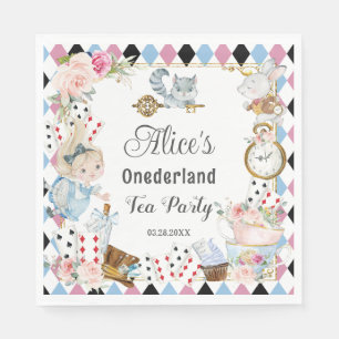Serviette En Papier Alice au pays des merveilles Anniversaire Tea Part