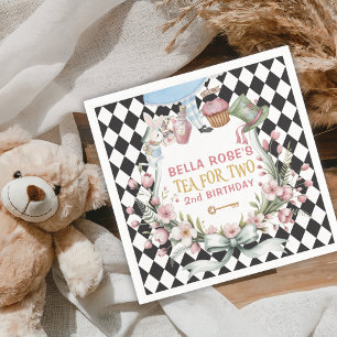 Serviette En Papier Alice au pays des merveilles Cadre de fleurs  2e a