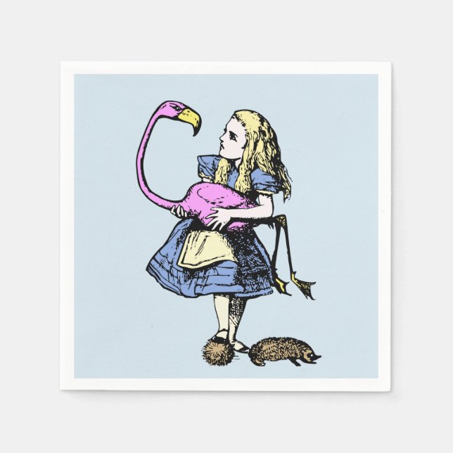 Serviette En Papier Alice au pays des merveilles Jolie décoration pour (Devant)