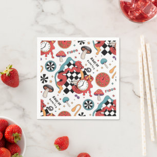 Serviette En Papier Alice au pays des merveilles Motif