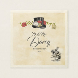 Serviette En Papier Alice au pays des merveilles Napkin jetable