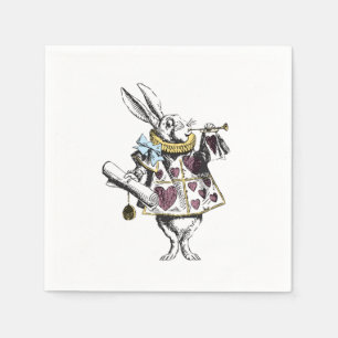 Serviette En Papier Alice dans des bleus layette de lapin du pays des