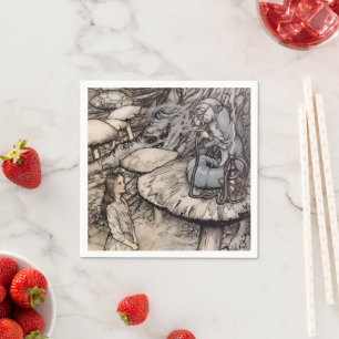 Serviette En Papier Alice et le Caterpillar Wonderland Party Rackham