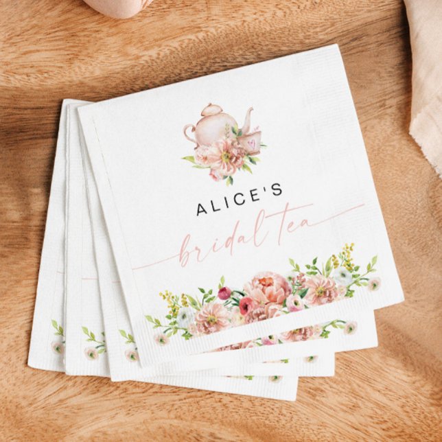 Serviette En Papier ALICE Fardée Floral Mariage Fête du Thé Petit Déje (Créateur téléchargé)
