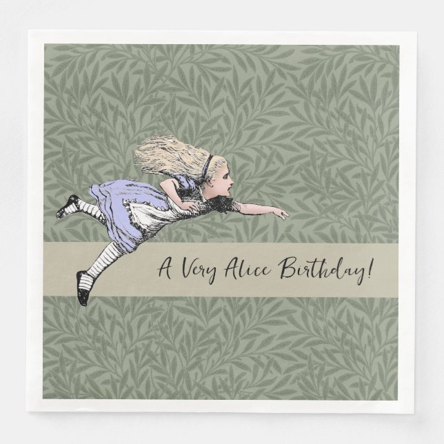 Serviette En Papier Alice volante au pays des merveilles (Devant)