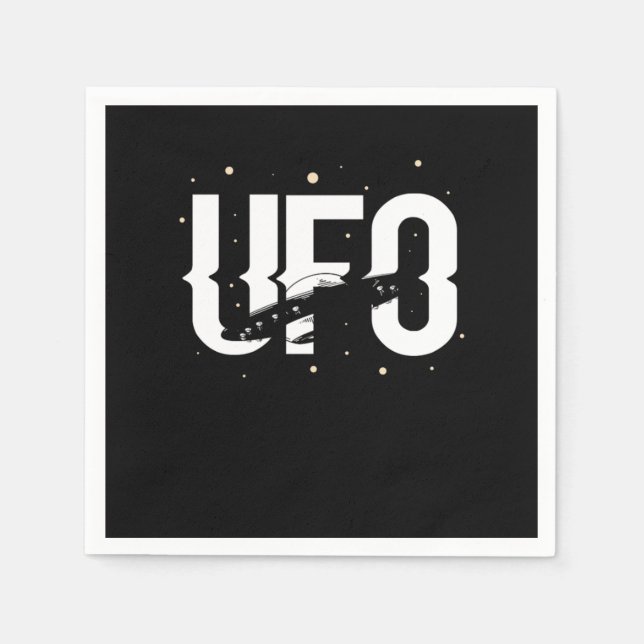 Serviette En Papier Alien de croyant UFO Aliens vaisseau spatial Souco (Devant)