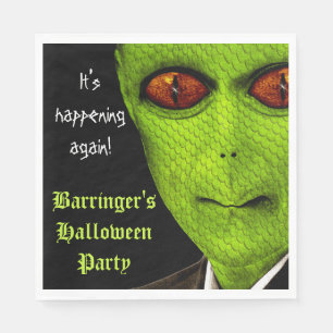 Serviette En Papier Alien Monster Halloween Party Napkin