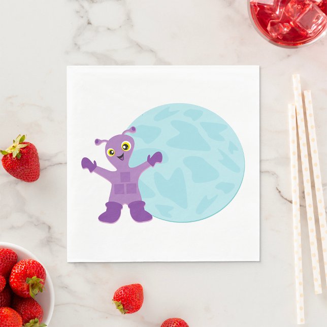 Serviette En Papier Alien pourpre (Créateur téléchargé)
