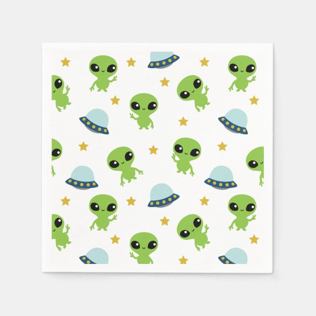 Serviette En Papier Aliens (Devant)