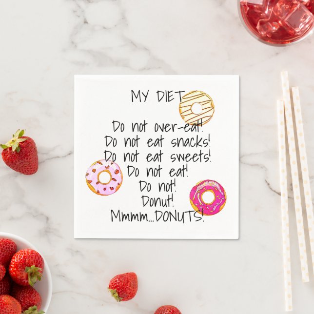 Serviette En Papier Alimentation Donut Drôle Humour Doughnut Snack Foo (En situation)