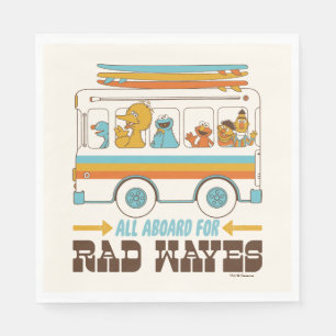 Serviette En Papier All Aboard for Rad Waves