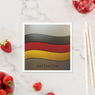 Serviette En Papier Allemagne - couleurs du drapeau - Chrome par Shirl
