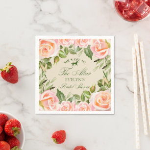 Serviette En Papier Aller À La Fête des mariées Du Derby De L'Altar