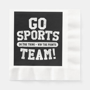 Serviette En Papier Allez l'équipe sportive ! Sports amusants