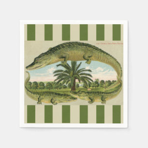 Serviette En Papier Alligator & Palms