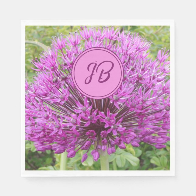 Serviette En Papier Allium Aristocratique violet (Devant)