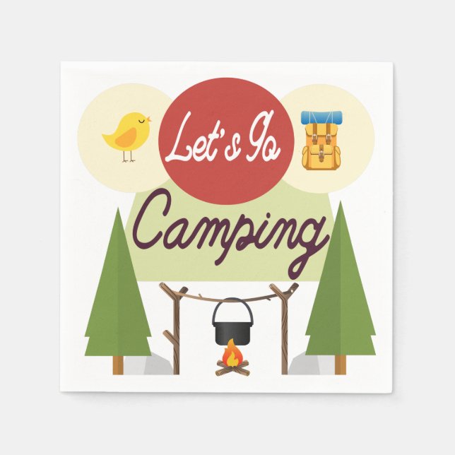 Serviette En Papier Allons Camping serviettes (Devant)