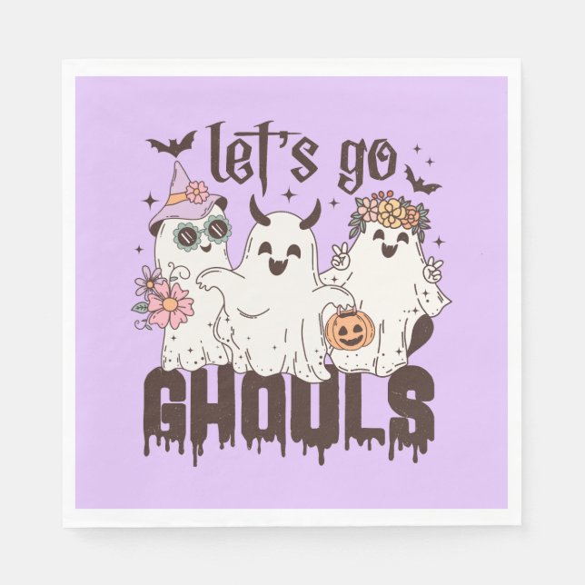 Serviette En Papier Allons Gouls Halloween (Devant)