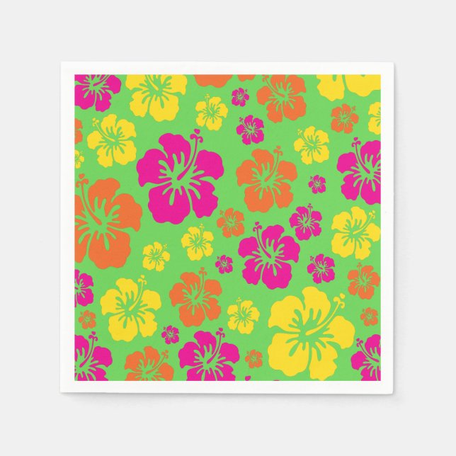 Serviette En Papier Aloha Cute Hawaiian 1er Anniversaire Thème de fête (Devant)