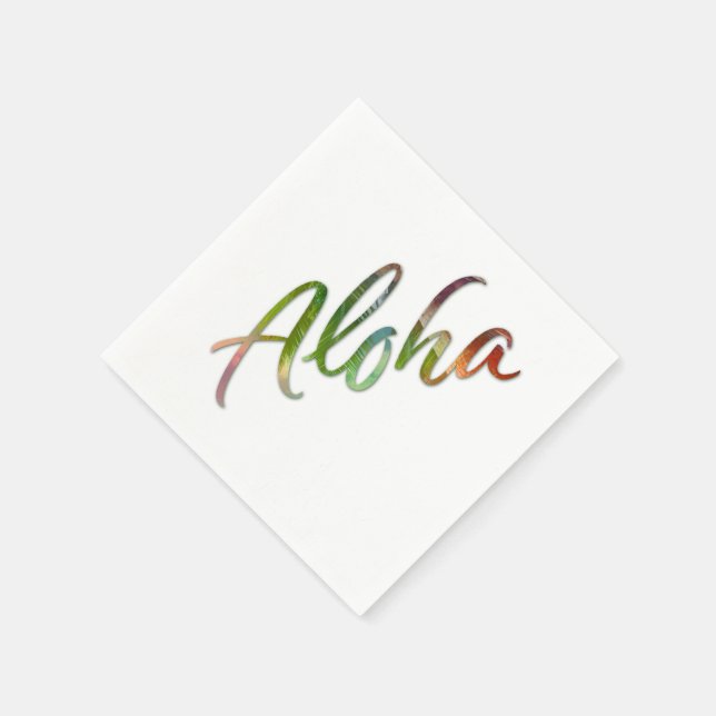 Serviette En Papier Aloha - Lettres tropicales - Hawaii Hawai'i Nature (Coin)