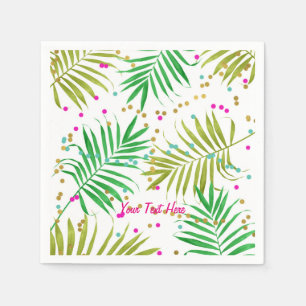 Serviette En Papier Aloha Luau Fête des Feuilles tropicaux