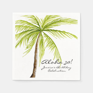 Serviette En Papier Aloha partie tropicale de plage de 30ème