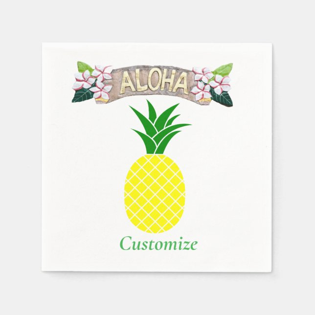 Serviette En Papier Aloha Pineapple Thunder_Cove (Devant)