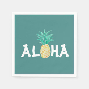 Serviette En Papier Aloha Pineapple Tropical Party Papier Napkin