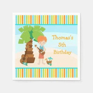 Serviette En Papier Aloha Red Hair Boy Party