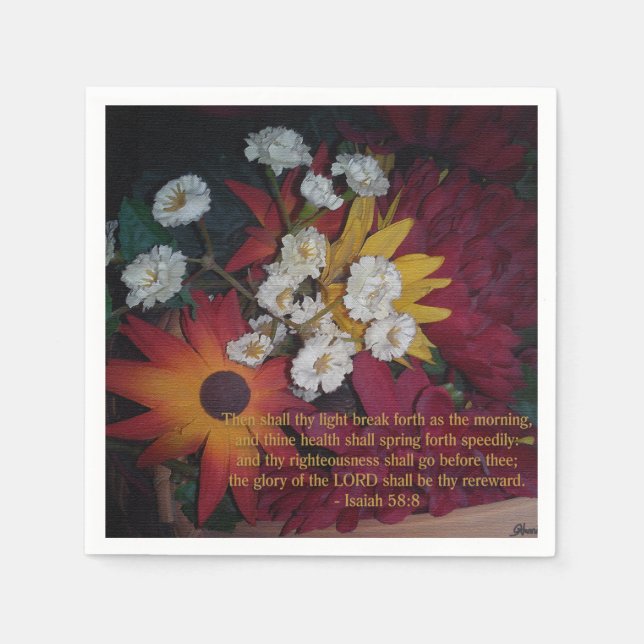 Serviette En Papier Alors ta lumière éclatera (Devant)