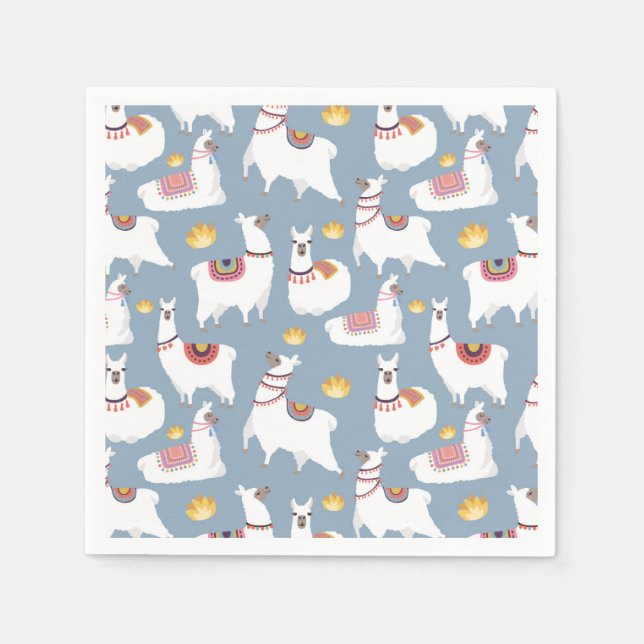 Serviette En Papier Alpaca/Llama (Devant)